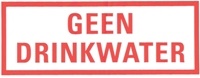 11500003001 Sticker geen drinkwater - 40 x 100mm