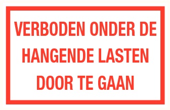 11500172301 Bord verb. onder hang. lasten door te gaan - 250 x 400mm