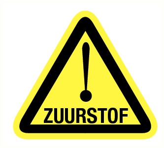 11500353176 Sticker Zuurstof  - geel 90mm