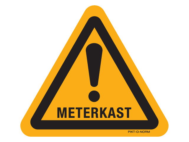 11500353190 Sticker Meterkast - geel 90mm